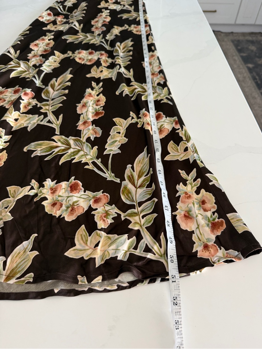 Faithfull the Brand Yolaine Midi Dress in Jardin Floral Chocolate Sz 4 - Picture 9 of 11